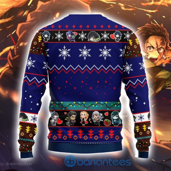 Giyu Tomioka Christmas Demon Slayer Anime Ugly Christmas Sweater Product Photo