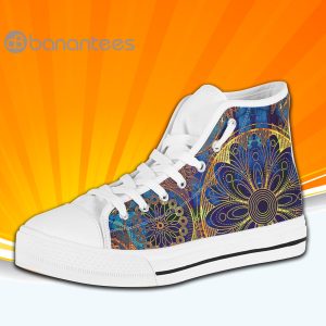 Gold Mandala High Top Canvas Shoes Sneakers For Men And Women Product Photo