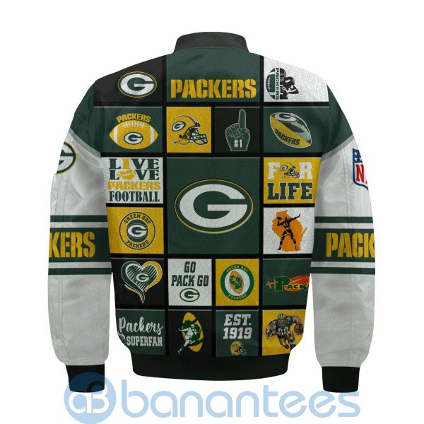 Green Bay Packers Custom Name Bomber Jacket Product Photo