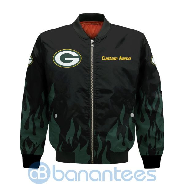 Green Bay Packers Football Team Logo Disney Mickey Custom Name Bomber Jacket Product Photo