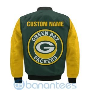 Green Bay Packers Make Me Happy American Football Team Logo Custom Name Bomber Jacket Product Photo