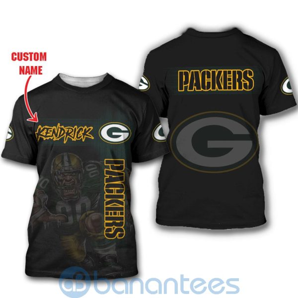 Green Bay Packers Mascot Custom Name 3D All Over Printed Shirt Product Photo