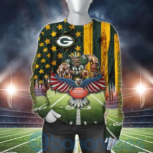 Green Bay Packers Mascot Eagle Custom Name 3D All Over Printed Shirt Product Photo