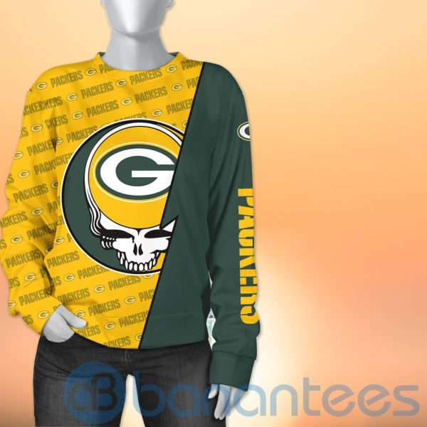 Green Bay Packers NFL Team Logo Grateful Dead Design 3D All Over Printed Shirt Product Photo