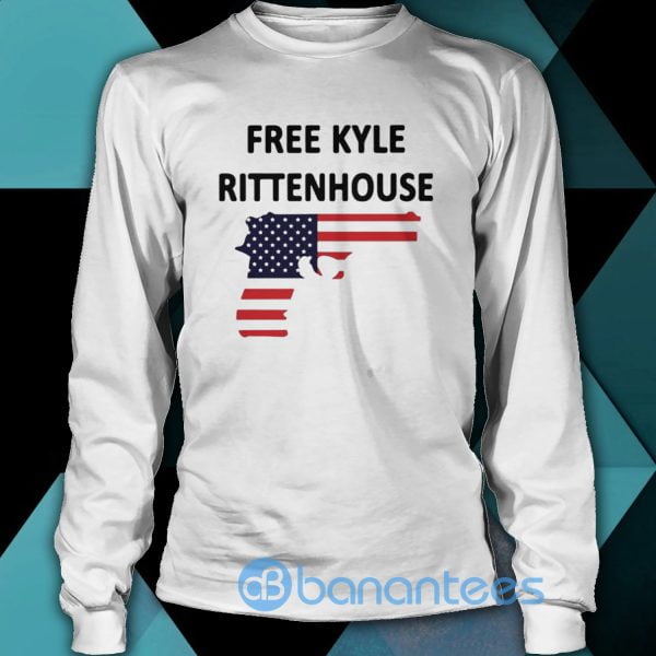 Gun American Flag Free Kyle Rittenhouse White T Shirt Product Photo