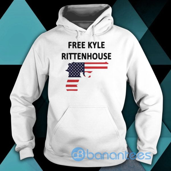 Gun American Flag Free Kyle Rittenhouse White T Shirt Product Photo