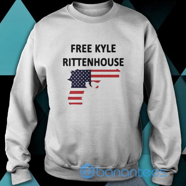 Gun American Flag Free Kyle Rittenhouse White T Shirt Product Photo