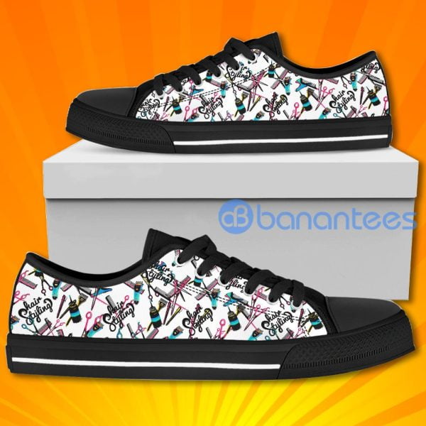 Hair Styling Special Design Graphic Low Top Canvas Shoes Product Photo