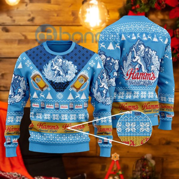 Hamm?S Special Light Beer All Over Printed Ugly Christmas Sweater Product Photo