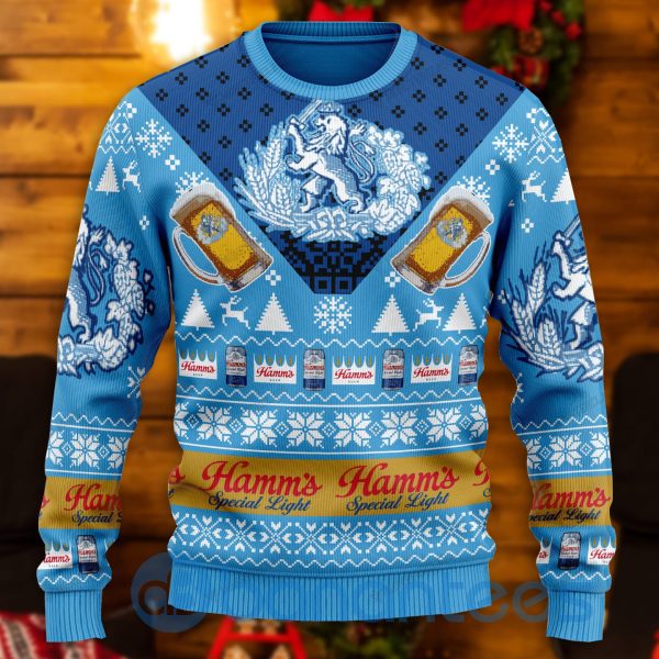 Hamm?S Special Light Beer All Over Printed Ugly Christmas Sweater Product Photo