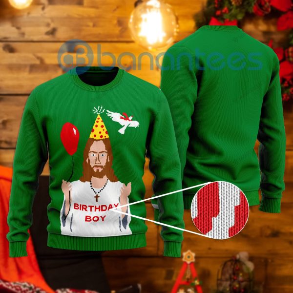 Happy Birthday Jesus All Over Printed Ugly Christmas Sweater Product Photo