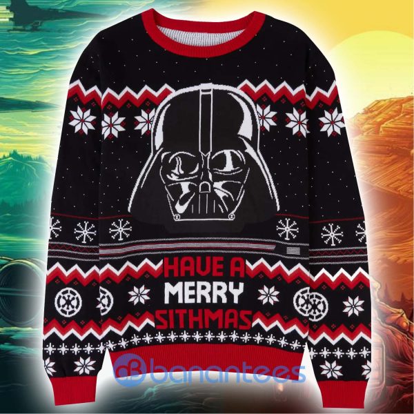 Have a Merry Sithmas Christmas Knitted Ugly All Over Printed 3D Sweater Product Photo