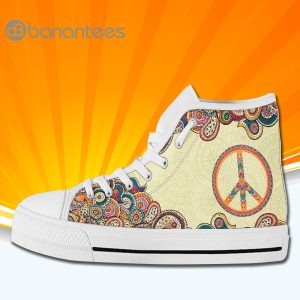 Hippie Peace Mandala Pattern High Top Canvas Shoes Sneakers Product Photo
