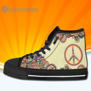 Hippie Peace Mandala Pattern High Top Canvas Shoes Sneakers Product Photo