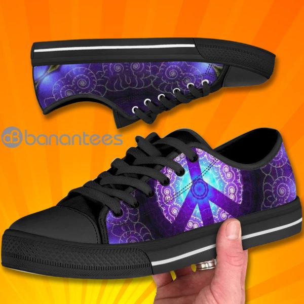 Hippie Peace Passion Low Top Canvas Shoes Product Photo