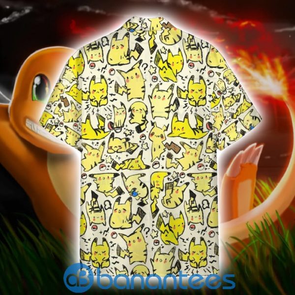 Hot Pokemon Pikachu Chibi Short Sleeves Hawaiian Shirt Summer Shirt Product Photo