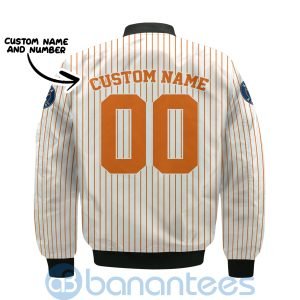 Houston Astros Stripes Custom Name Number Bomber Jacket Product Photo