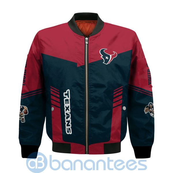 Houston Texans American Football Team Logo Custom Name Bomber Jacket Product Photo