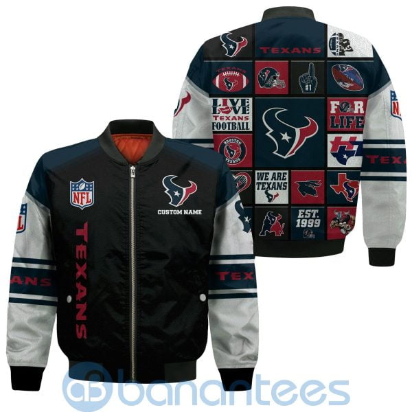 Houston Texans Custom Name Bomber Jacket Product Photo