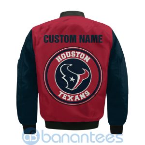 Houston Texans Make Me Happy American Football Team Logo Custom Name Bomber Jacket Product Photo