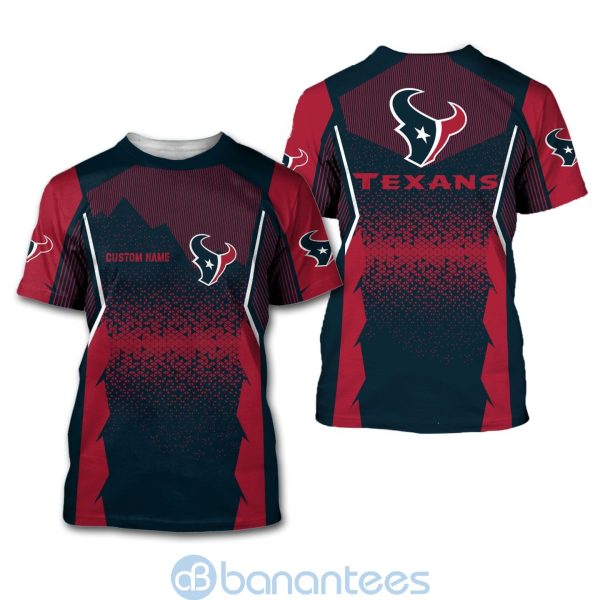 Houston Texans NFL Football Team Custom Name 3D All Over Printed Shirt For Fans Product Photo