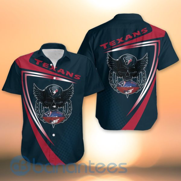 Houston Texans NFL Skull American Football Sporty Design 3D All Over Printed Shirt Product Photo