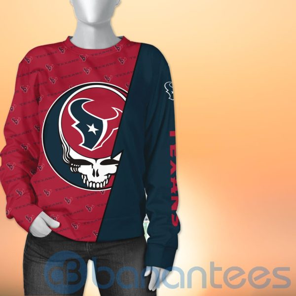 Houston Texans NFL Team Logo Grateful Dead Design 3D All Over Printed Shirt Product Photo