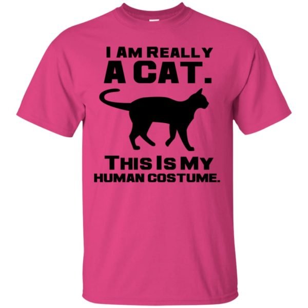 I Am Really A Cat This Is My Human Costume T Shirt Hoodie Product Photo
