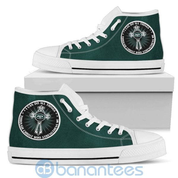 I Can Do All Things Through Christ New York Jets High Top Shoes Product Photo