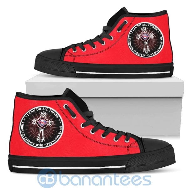 I Can Do All Things Through Christ Philadelphia Phillies High Top Shoes Product Photo