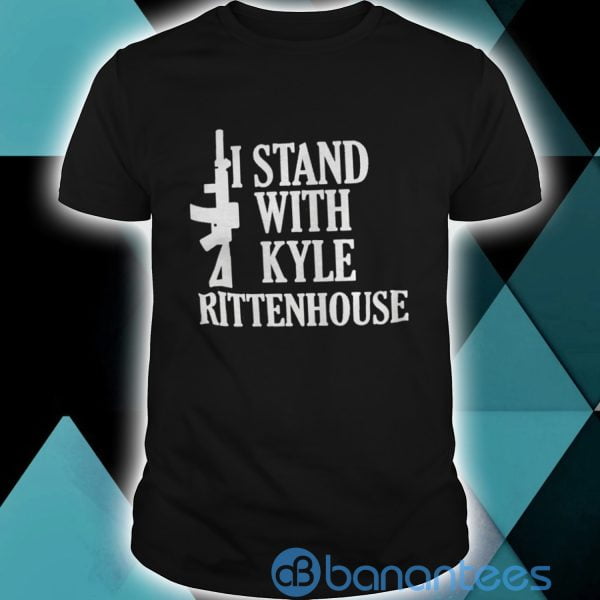 Gun I Stand With Kyle Rittenhouse Black T shirt Product Photo