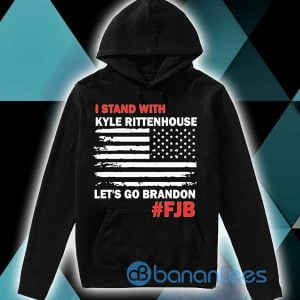 American Flag I Stand With Kyle Rittenhouse Let's Go Brandon T Shirt Product Photo