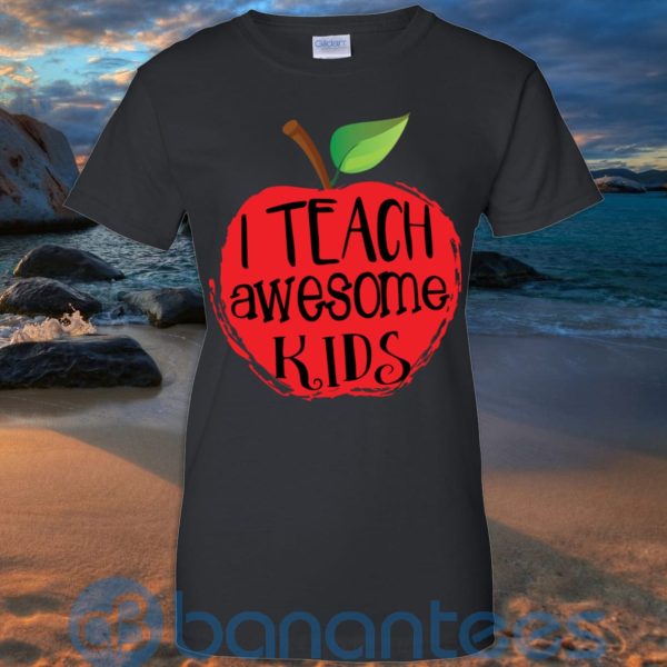 I Teach Awesome Kids Red Apple T Shirt Hoodie Sweatshirt Product Photo