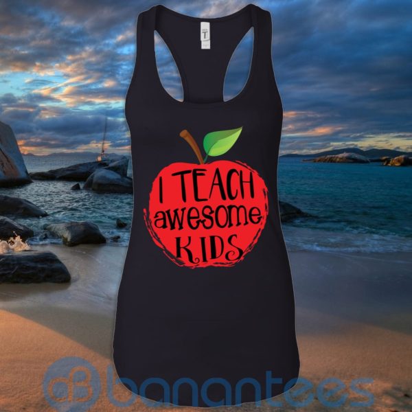 I Teach Awesome Kids Red Apple T Shirt Hoodie Sweatshirt Product Photo