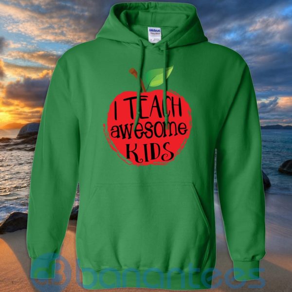 I Teach Awesome Kids Red Apple T Shirt Hoodie Sweatshirt Product Photo