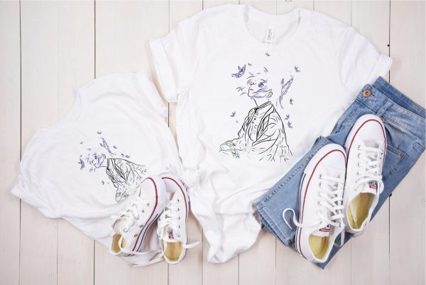 Demon Slayer Anime Shinobu Kocho Line Art T Shirt Product Photo