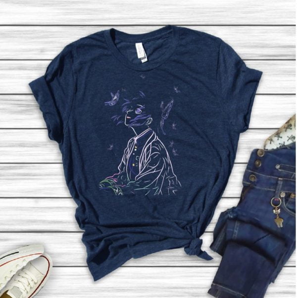 Demon Slayer Anime Shinobu Kocho Line Art T Shirt Product Photo