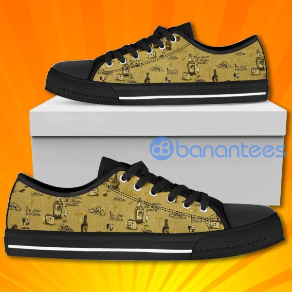 In Wine I Trust Special Design Graphic Low Top Canvas Shoes Product Photo