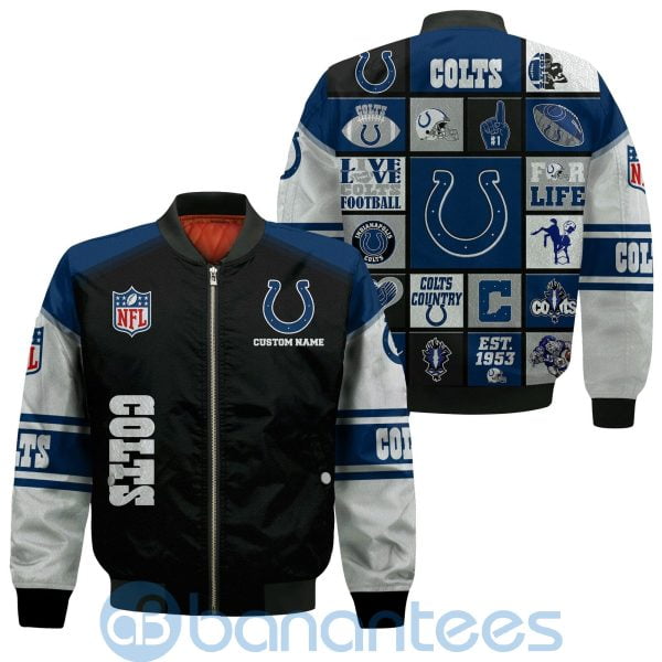 Indianapolis Colts Custom Name Bomber Jacket Product Photo