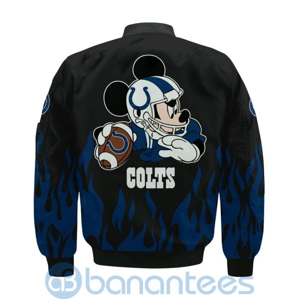 Indianapolis Colts Football Team Logo Disney Mickey Custom Name Bomber Jacket Product Photo