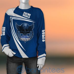Indianapolis Colts NFL Skull American Football Sporty Design 3D All Over Printed Shirt Product Photo