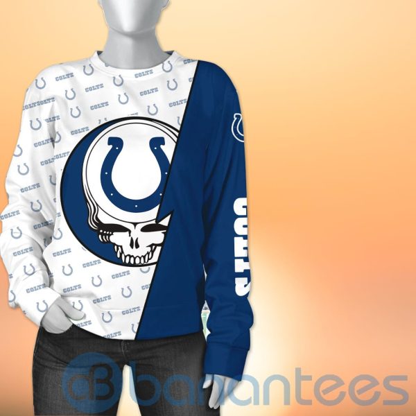 Indianapolis Colts NFL Team Logo Grateful Dead Design 3D All Over Printed Shirt Product Photo