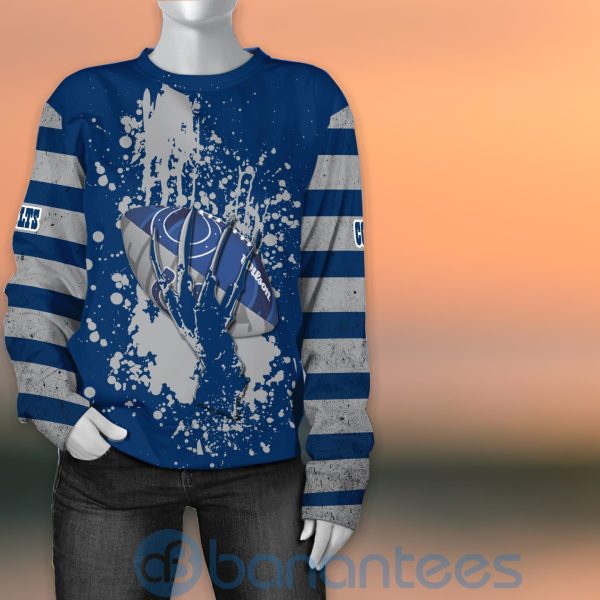 Indianapolis Colts Skull Hand NFL Football Team Logo Ball 3D All Over Printed Shirt Product Photo