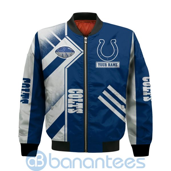 Indianapolis Colts Super Bowl Champions Custom Name Number Bomber Jacket Product Photo
