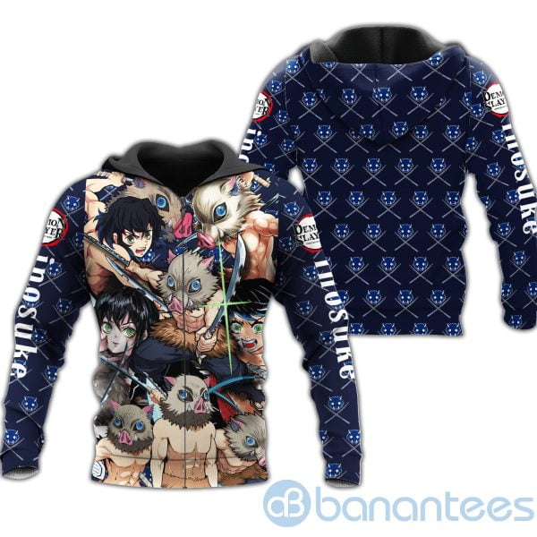 Inosuke Demon Slayers Costume Anime Fan Gift All Over Printed 3D Hoodie Zip Hoodie Product Photo
