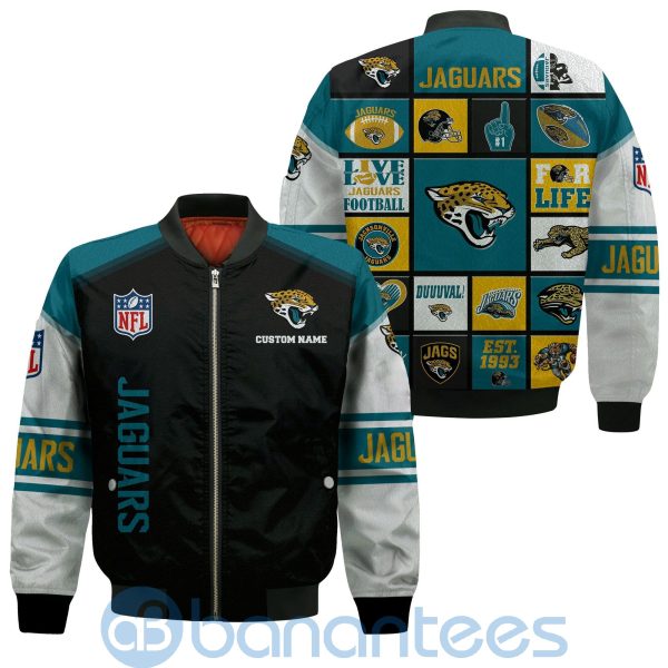 Jacksonville Jaguars Custom Name Bomber Jacket Product Photo