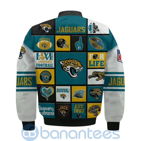 Jacksonville Jaguars Custom Name Bomber Jacket Product Photo
