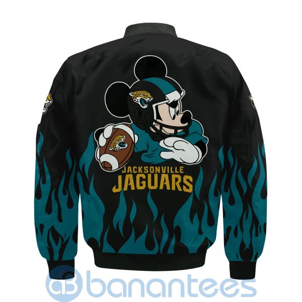 Jacksonville Jaguars Football Team Logo Disney Mickey Custom Name Bomber Jacket Product Photo