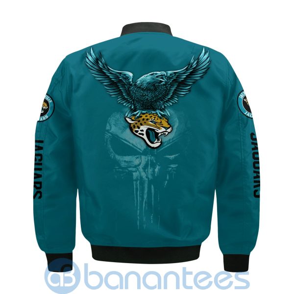 Jacksonville Jaguars Logo Eagle Skull Bomber Jacket Product Photo