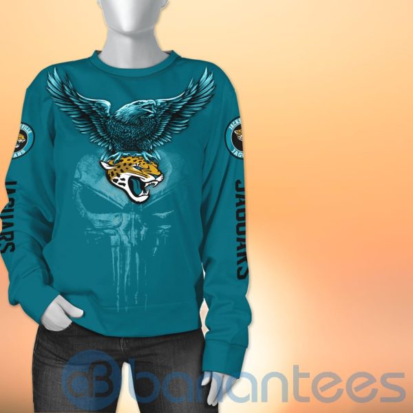 Jacksonville Jaguars NFL Logo Eagle Skull 3D All Over Printed Shirt Product Photo